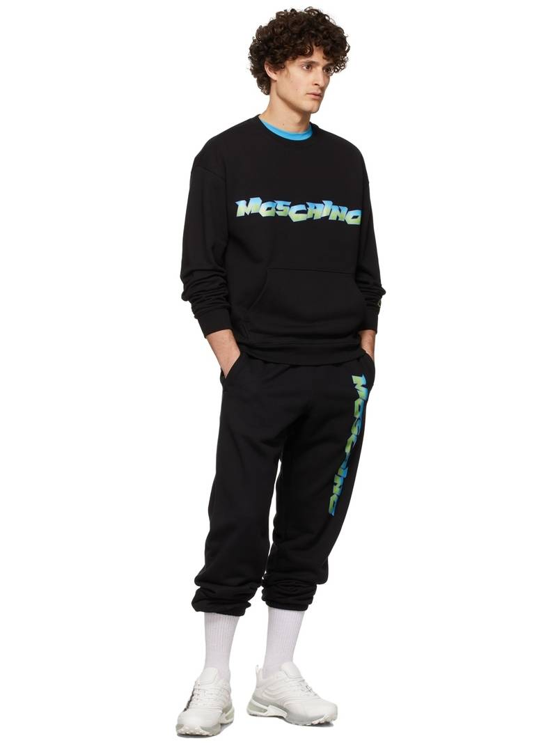 Moschino Black Logo Print Lounge Pants outlook