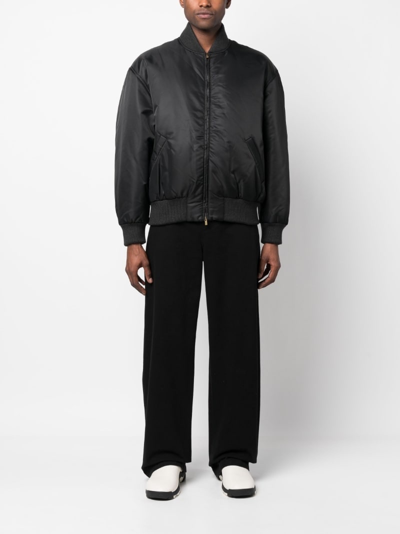 zip-up wool-blend bomber jacket - 2