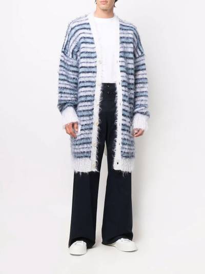 Marni stripe-pattern long cardigan outlook