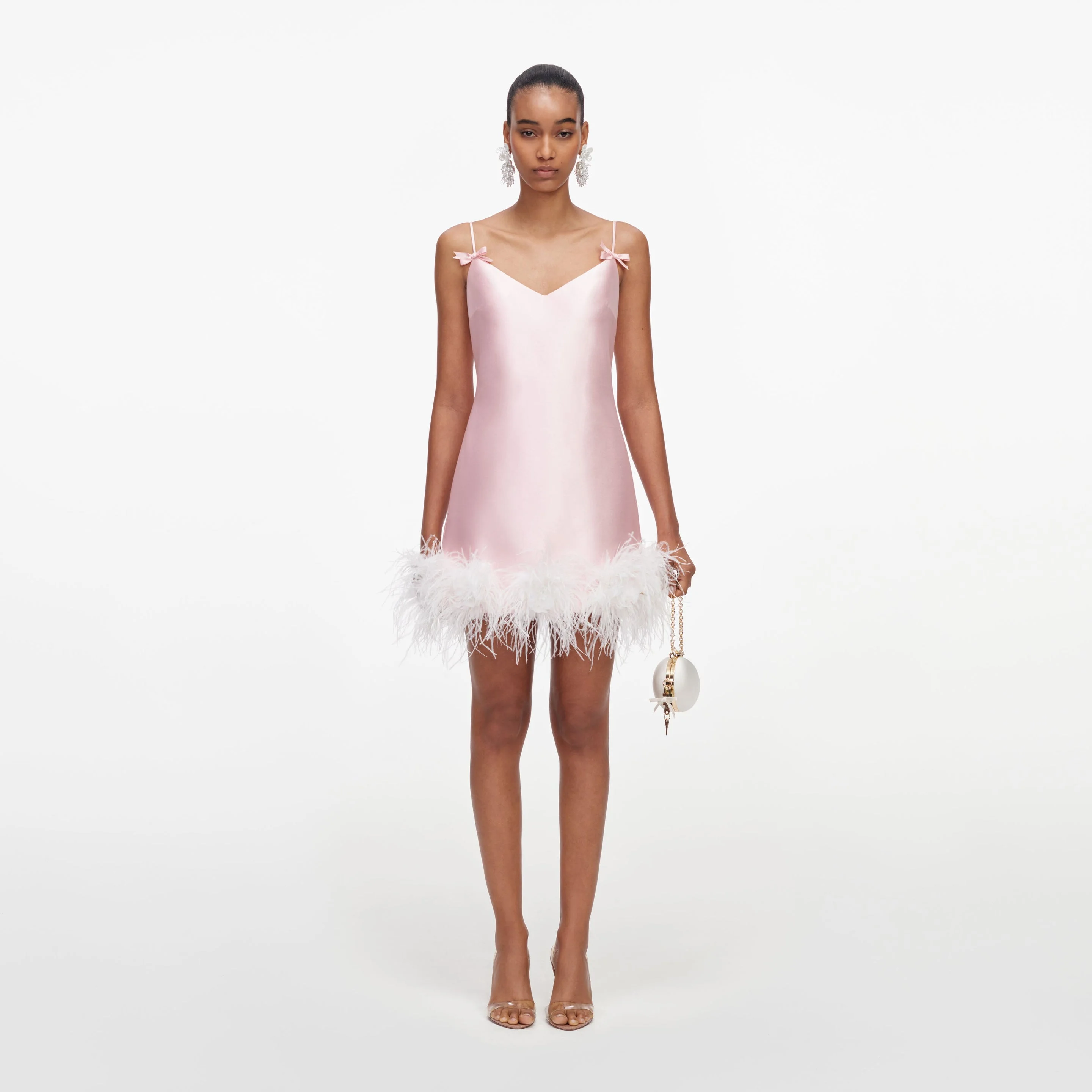 self portrait pink taffeta dress Pink Tailored Taffeta Midi Dress self-portrait-US