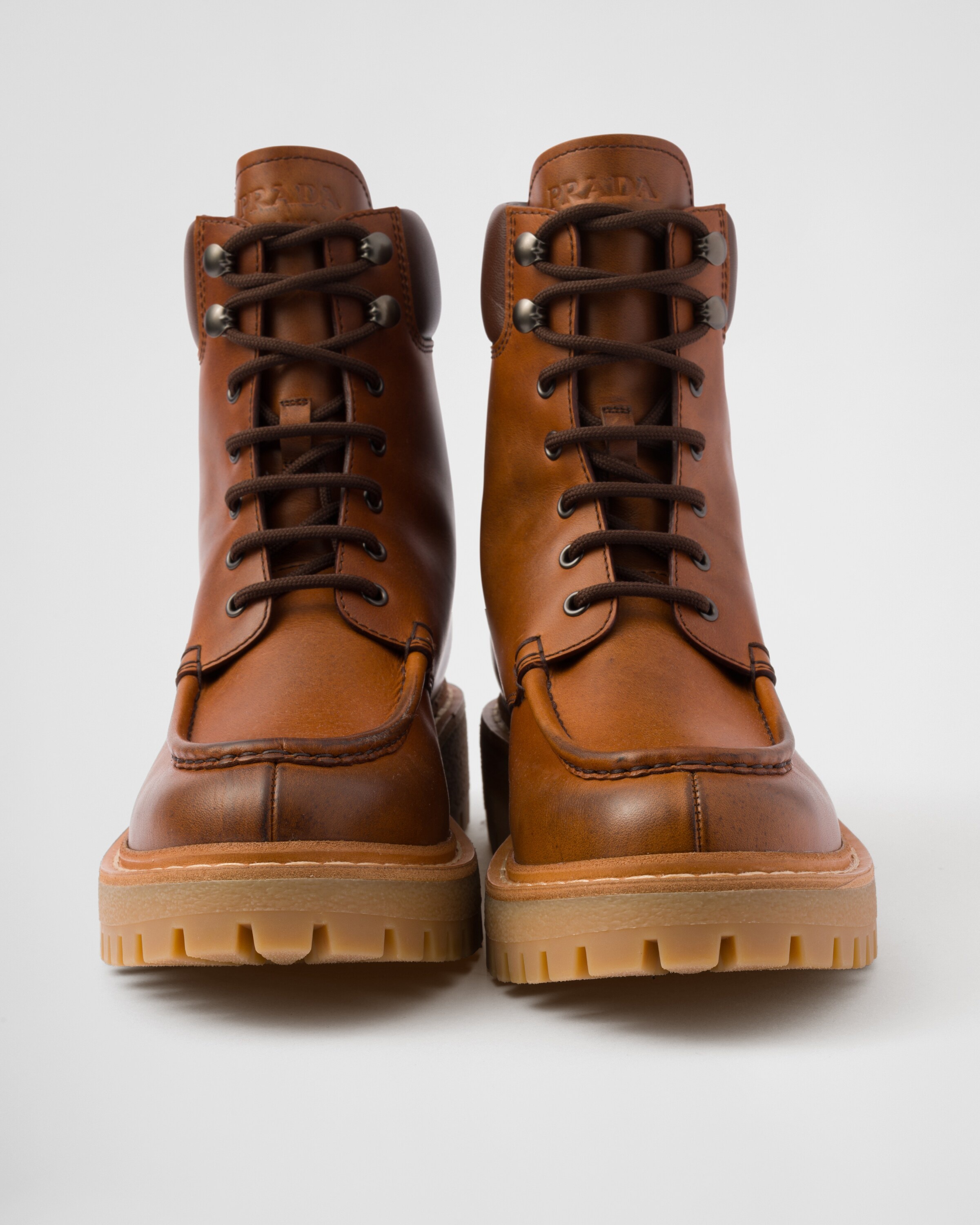 Leather lace-up boots - 5
