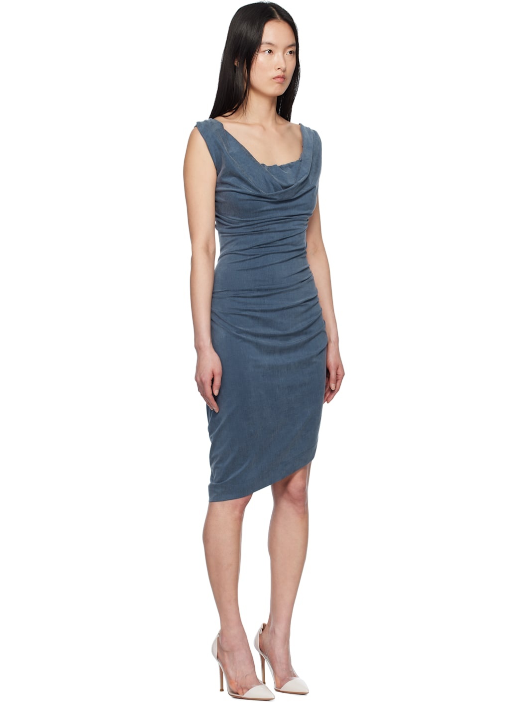 Navy Ginnie Jersey Midi Dress - 2