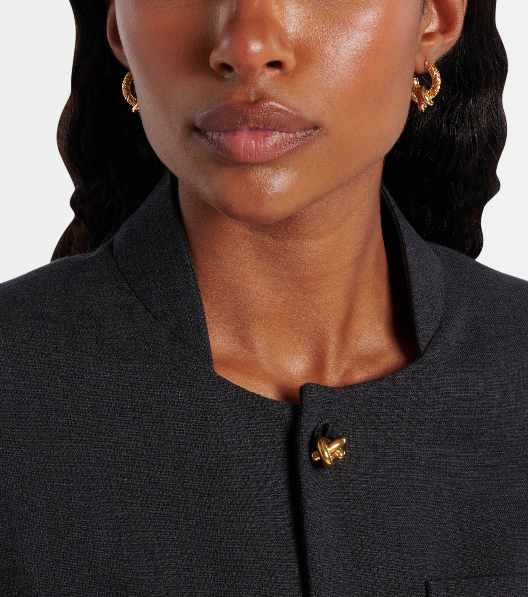 Knot gold-plated hoop earrings - 6