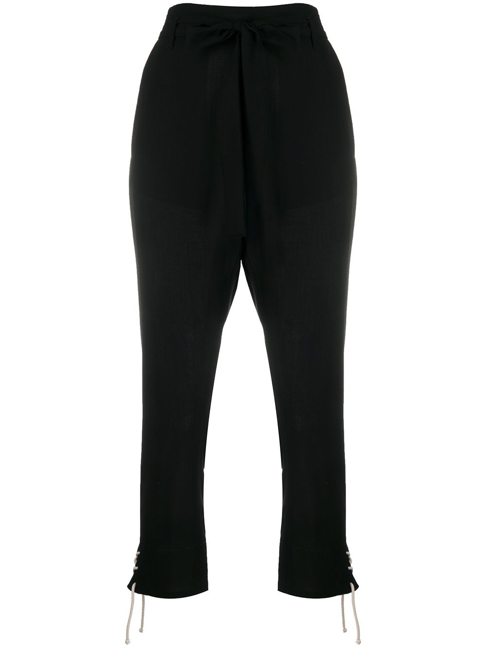 tie waist trousers - 1