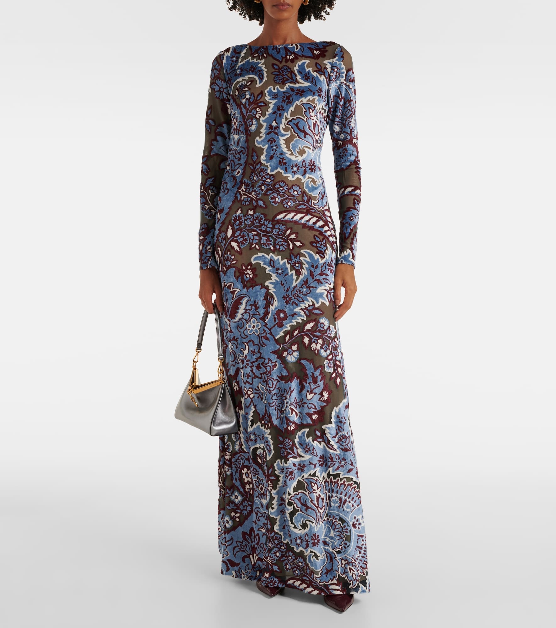 Paisley crêpe jersey maxi dress - 2