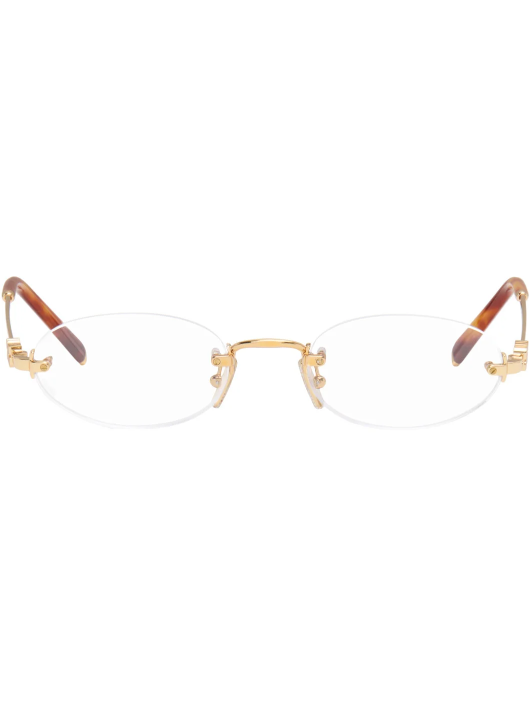 Gold Rimless Glasses - 1