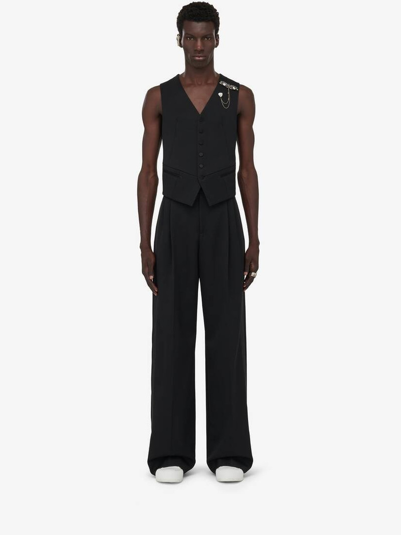 Alexander McQueen Twisted Seam Waistcoat in Black outlook