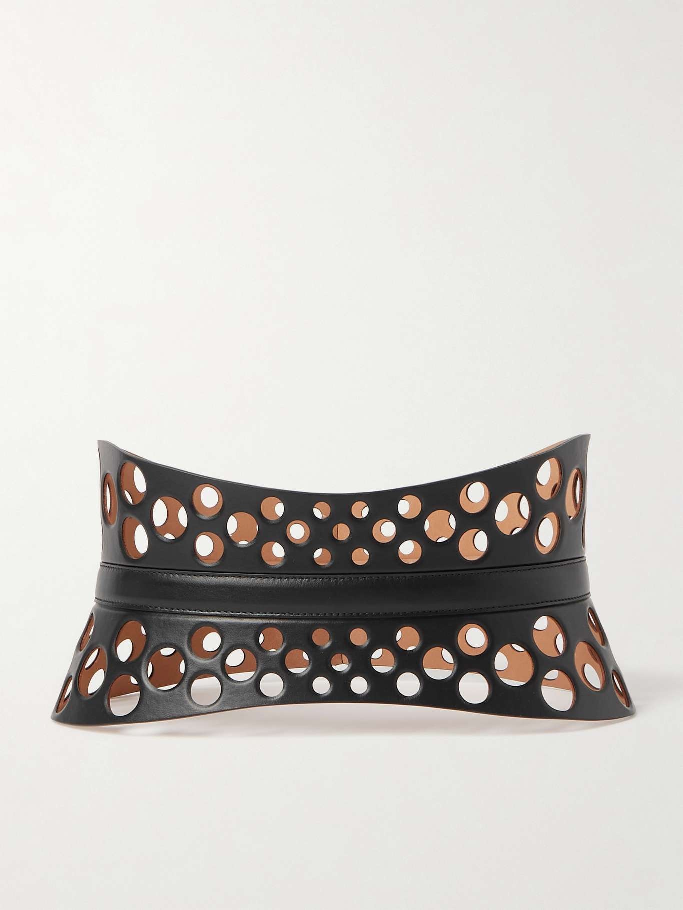 SALE【Alaia】ロゴ スタンプ ラージ フレックス ベルト Alaïa Laser-cut leather waist belt | netaporter | REVERSIBLE