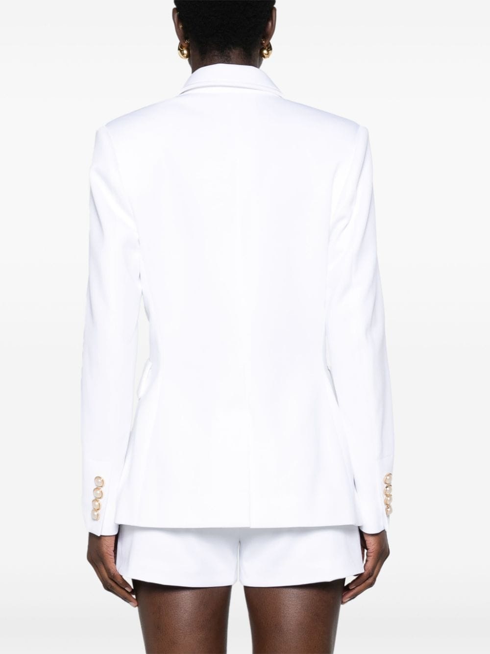 logo-patch double-breasted blazer - 4