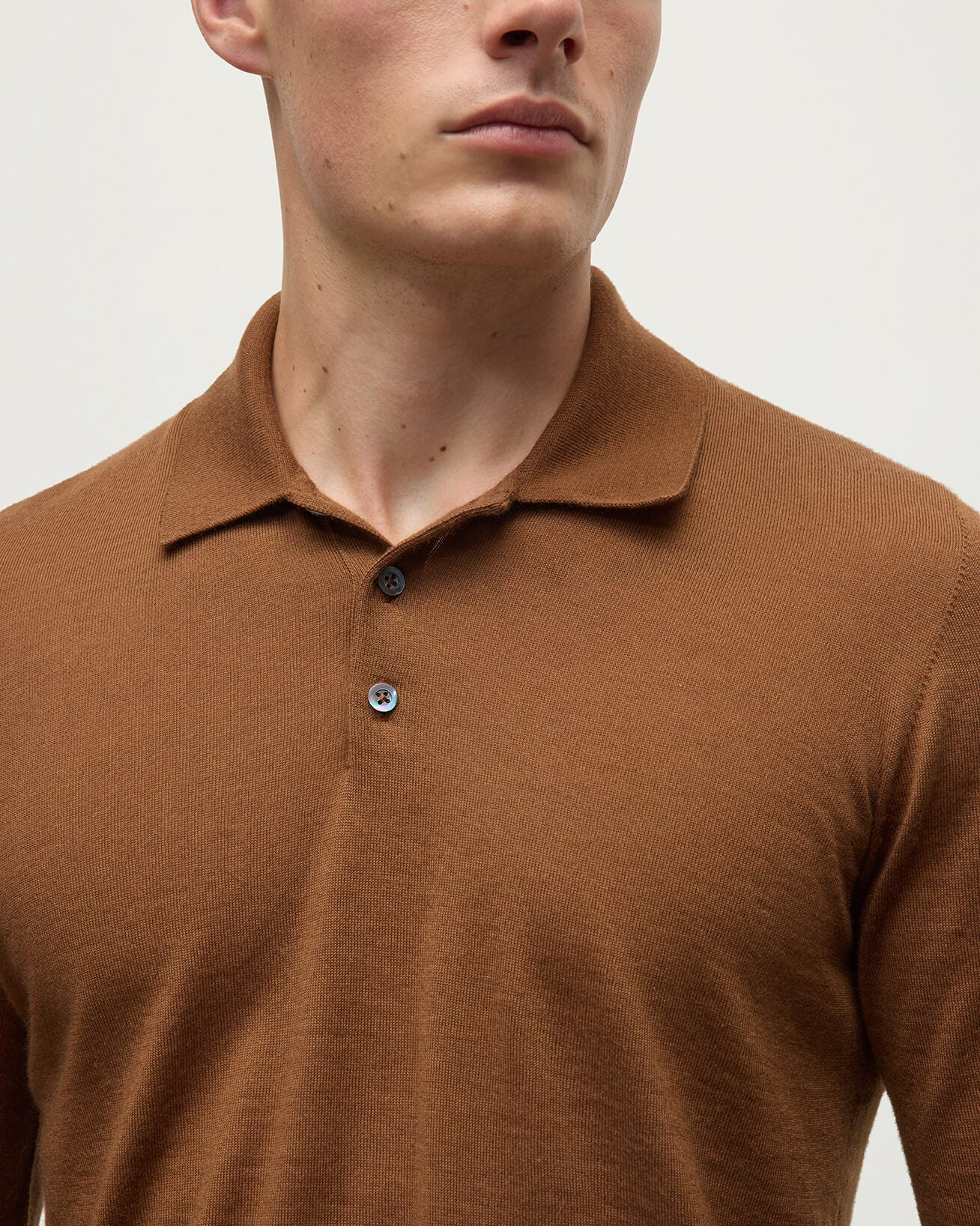 Camel Cashmere Polo Shirt - 5