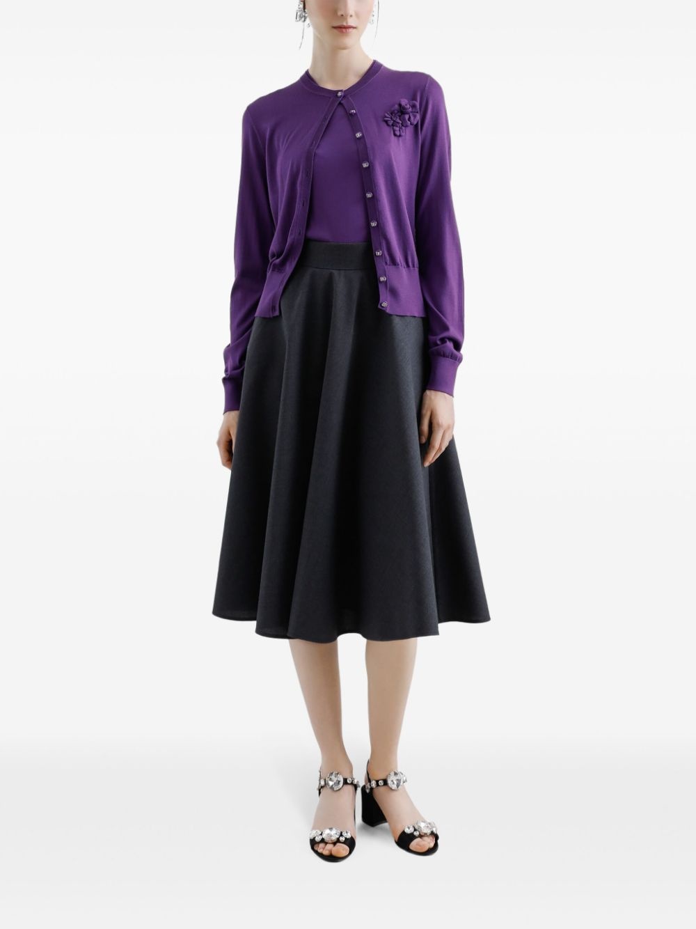 pleated midi skirt - 2