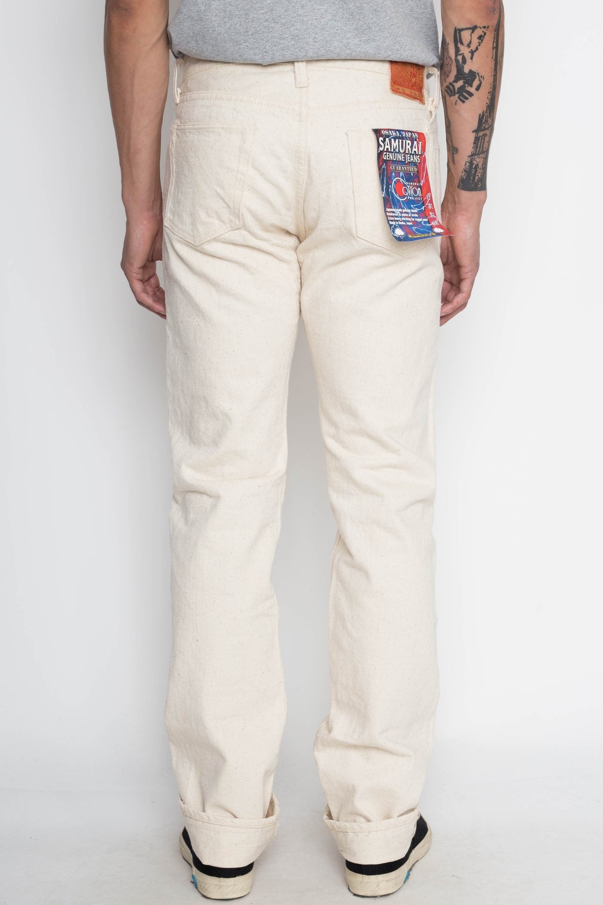 Samurai Jeans S710SC-KI Japanese Cotton Ecru 18oz Slim Straight Jeans