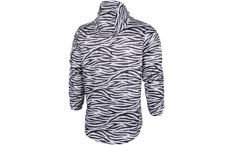 adidas Juventus Zebra Woven hooded track Jacket Black White AZ5338 - 2