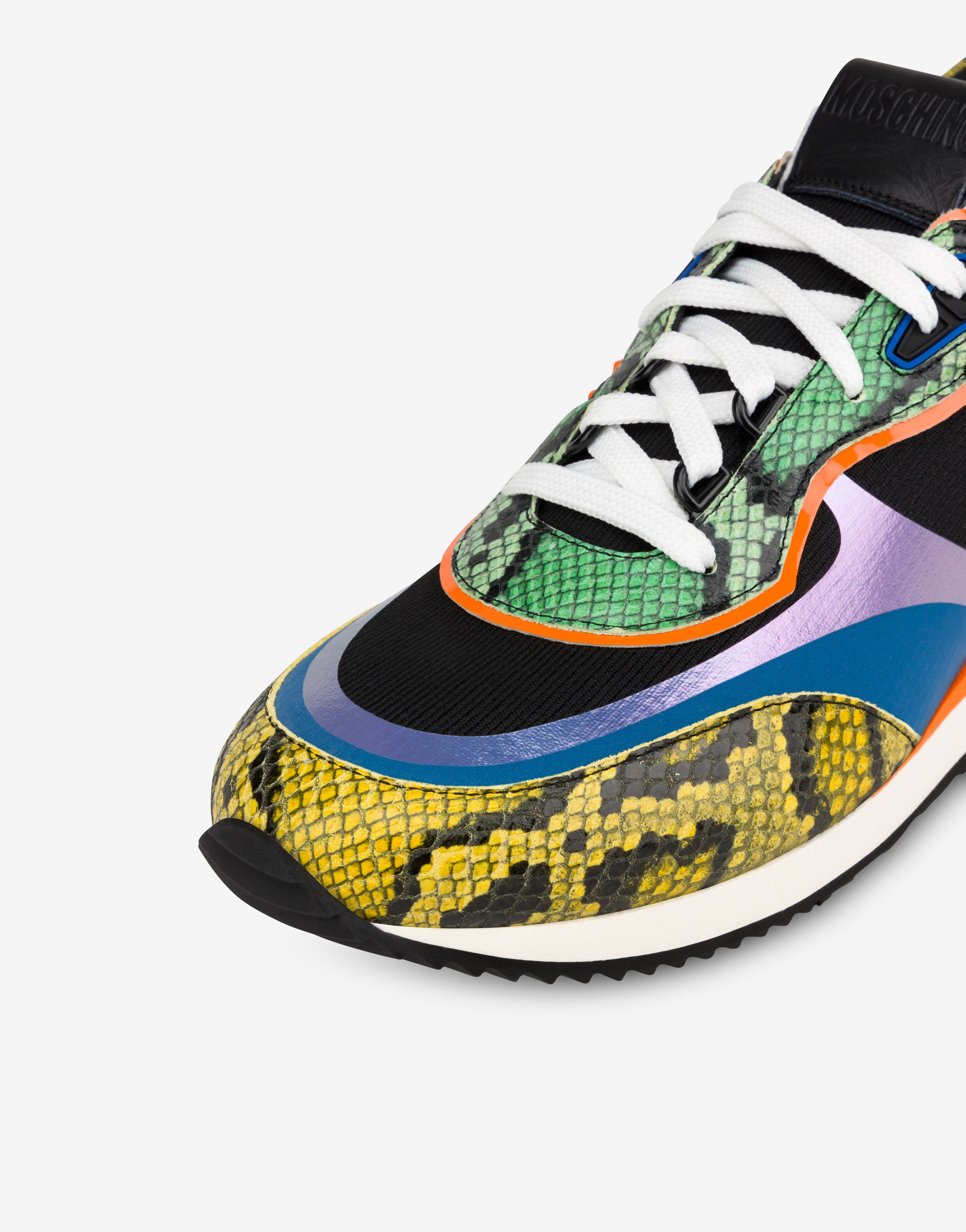 DAILY RUNNING SOCK SNEAKERS WITH PYTHON-PRINT DETAIL - 4
