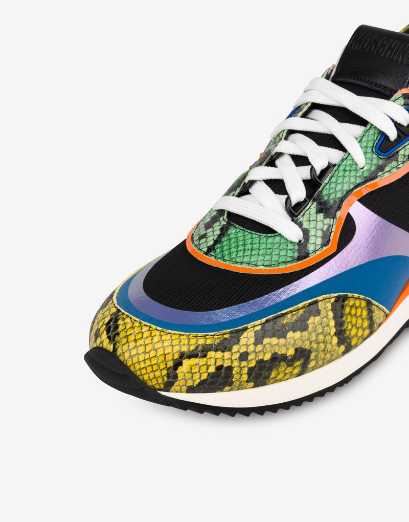 DAILY RUNNING SOCK SNEAKERS WITH PYTHON-PRINT DETAIL 4