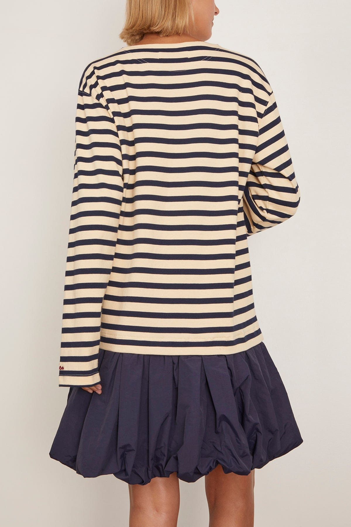 Athena Solid Combo T-Shirt Bubble Dress in Multi - 4