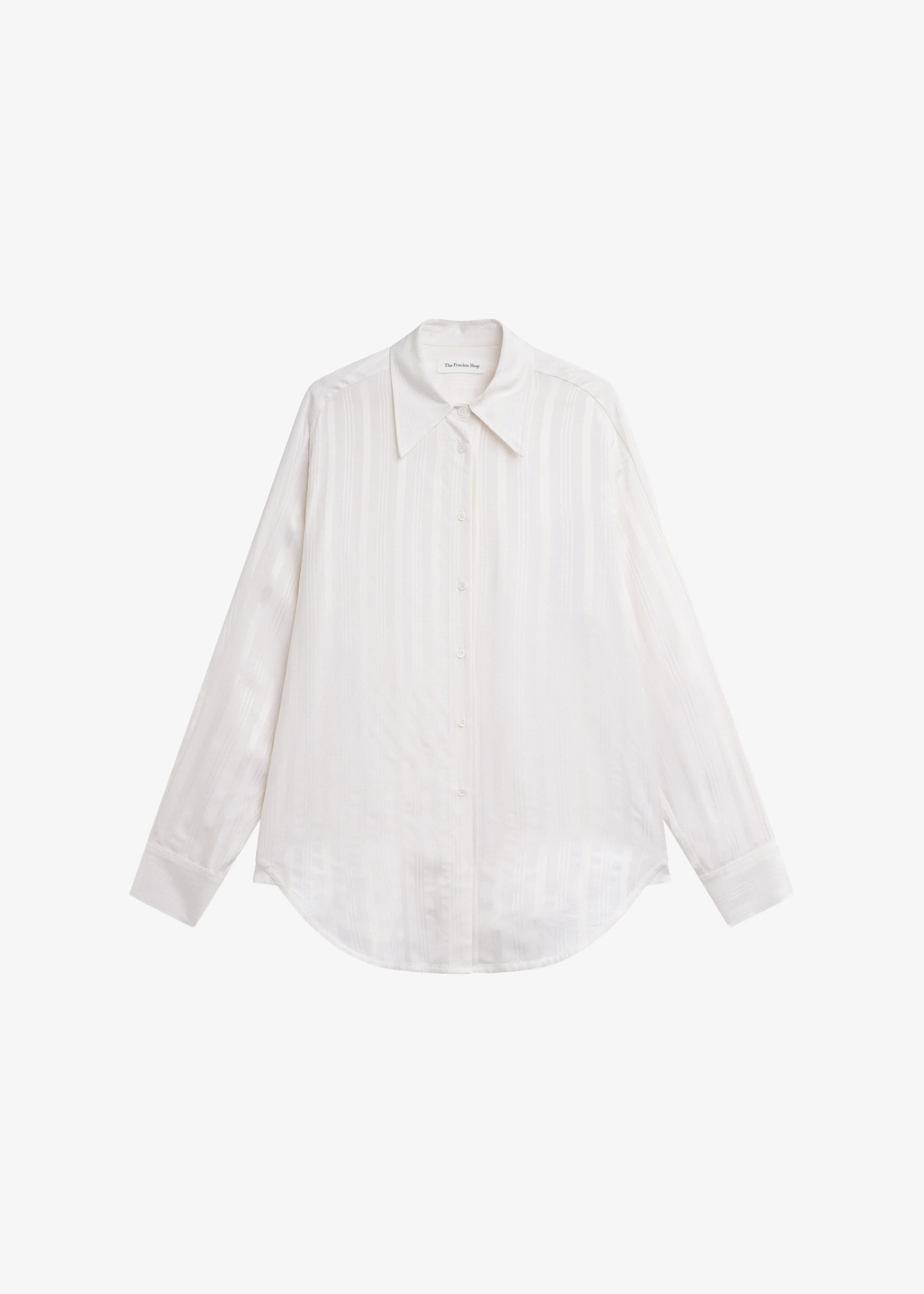 Selin Back Vent Shirt - White - 1