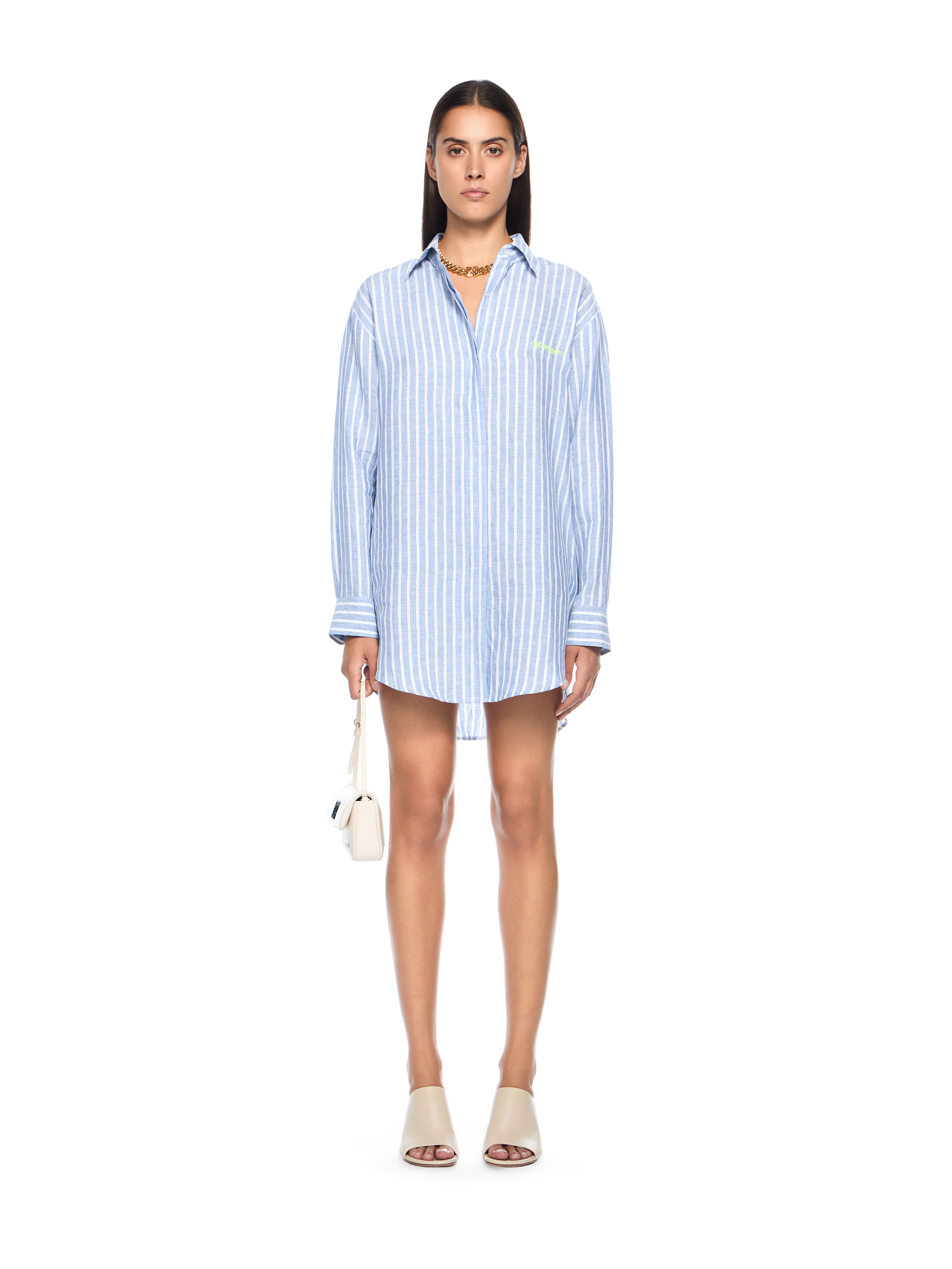 Striped Over Shirt Dress - 2
