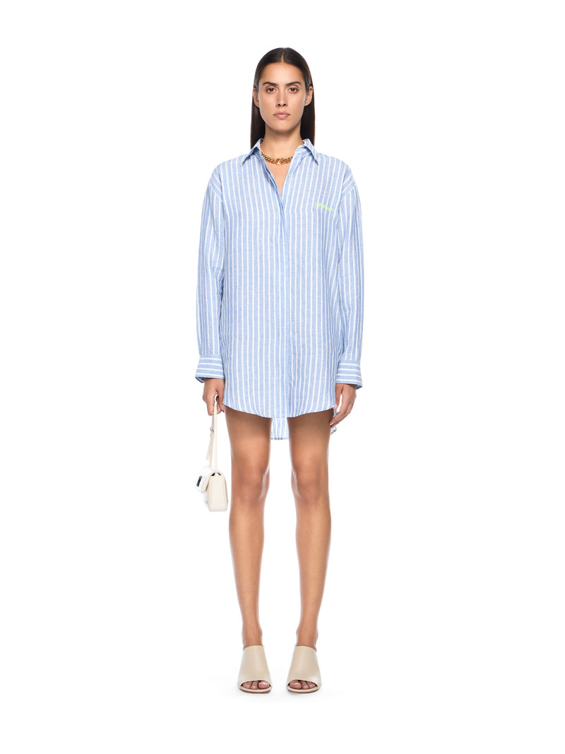 Off-White Striped Over Shirt Dress outlook