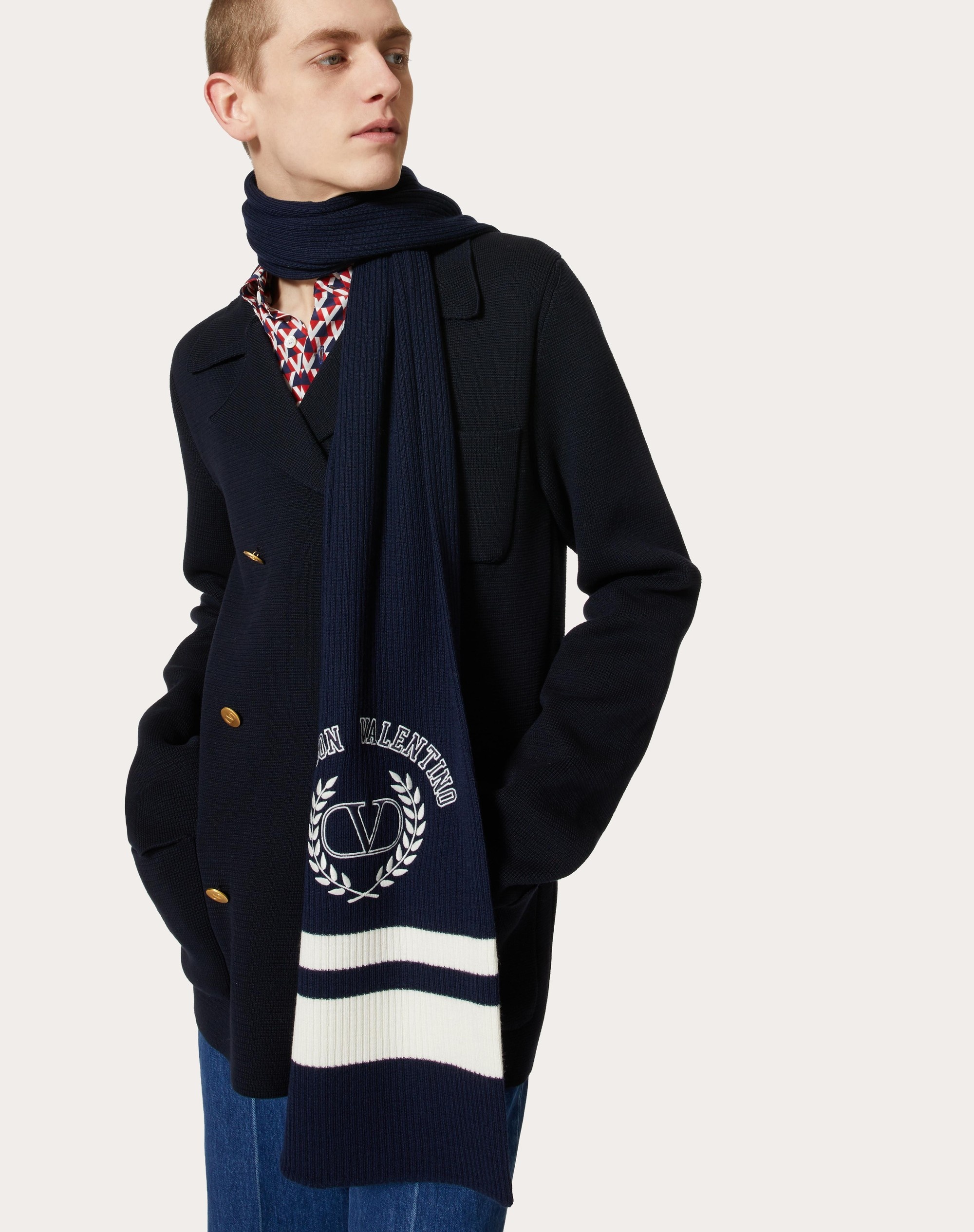 MAISON VALENTINO WOOL SCARF - 4