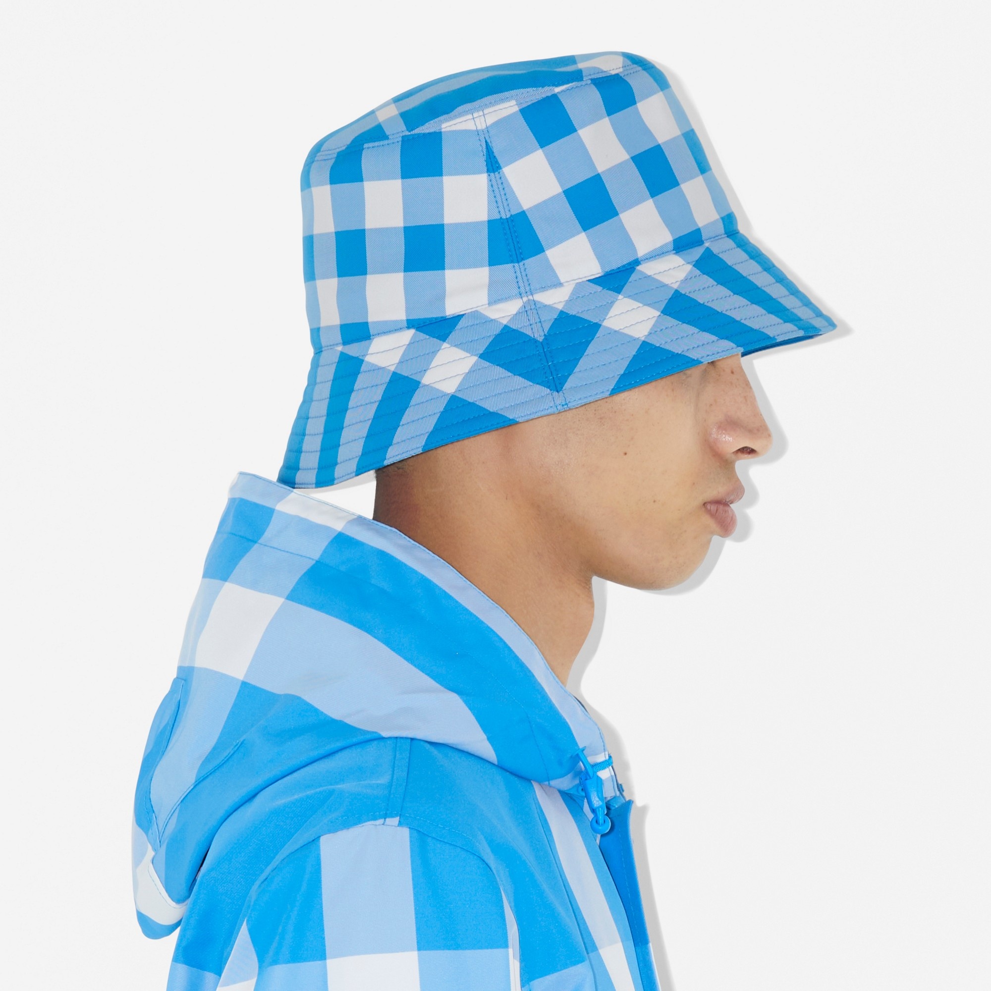 Check Cotton Bucket Hat - 5