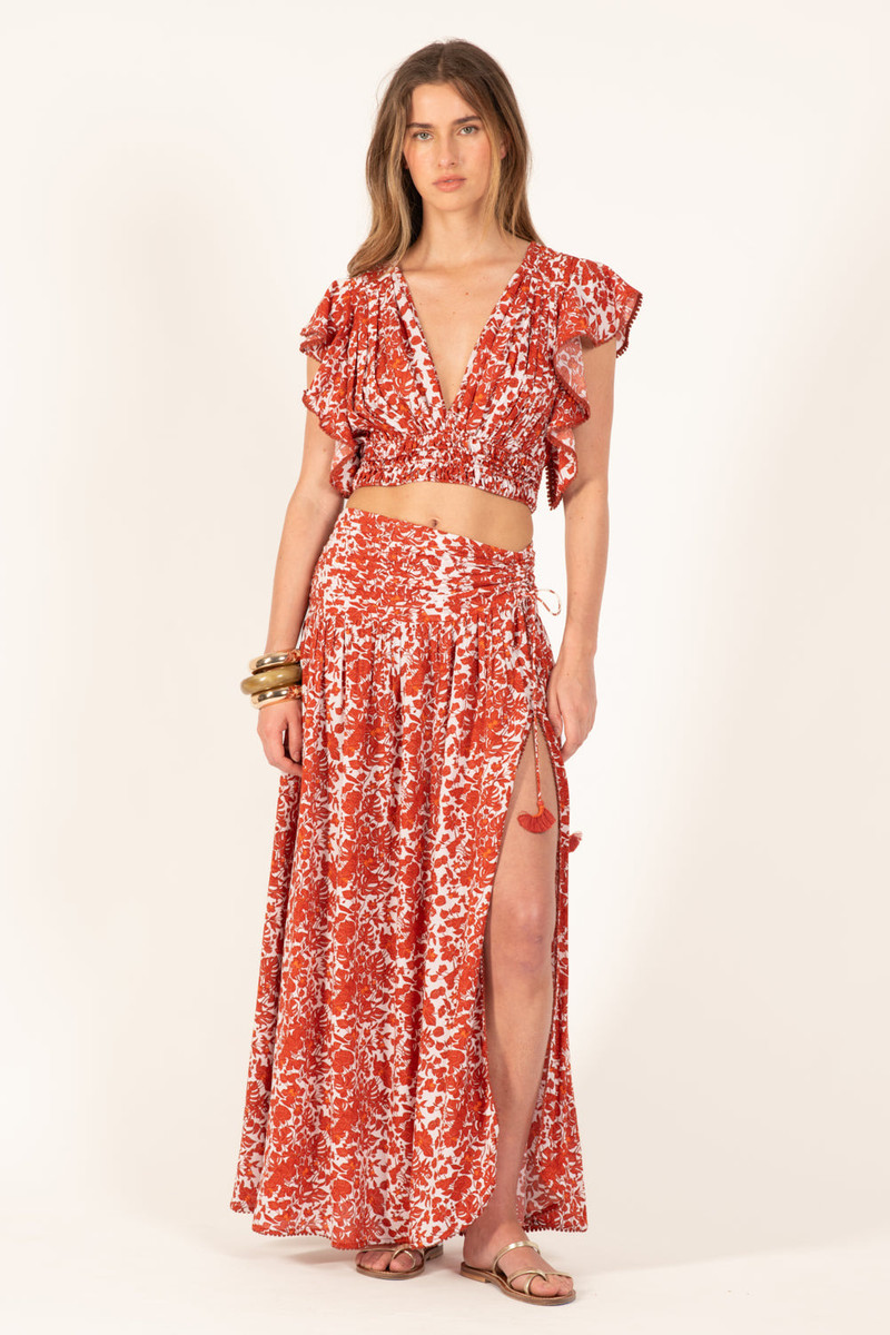 Long Skirt Carla - Paprika Aquaflora 3