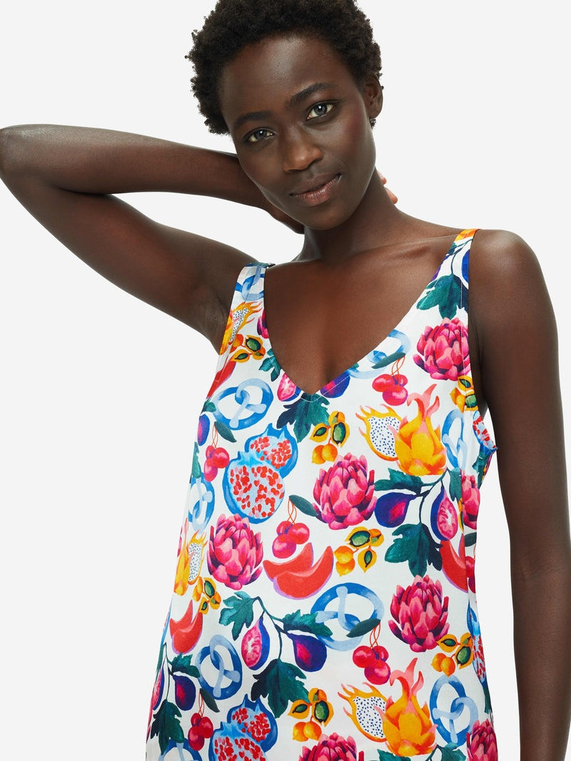 Women's Short Cami Pyjamas Brindisi 78 Silk Satin White 6