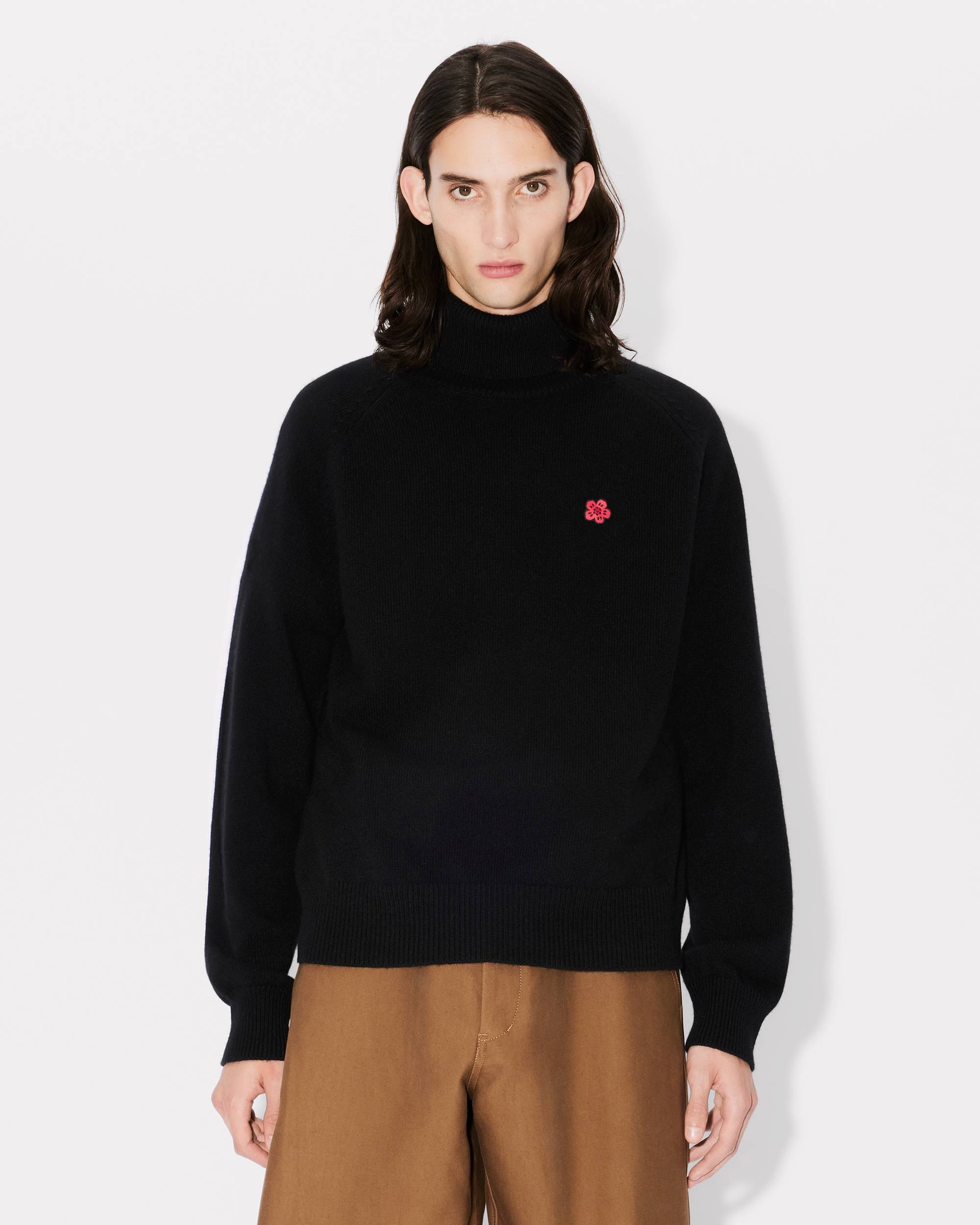 'Boke Flower' embroidered turtleneck jumper in wool - 3