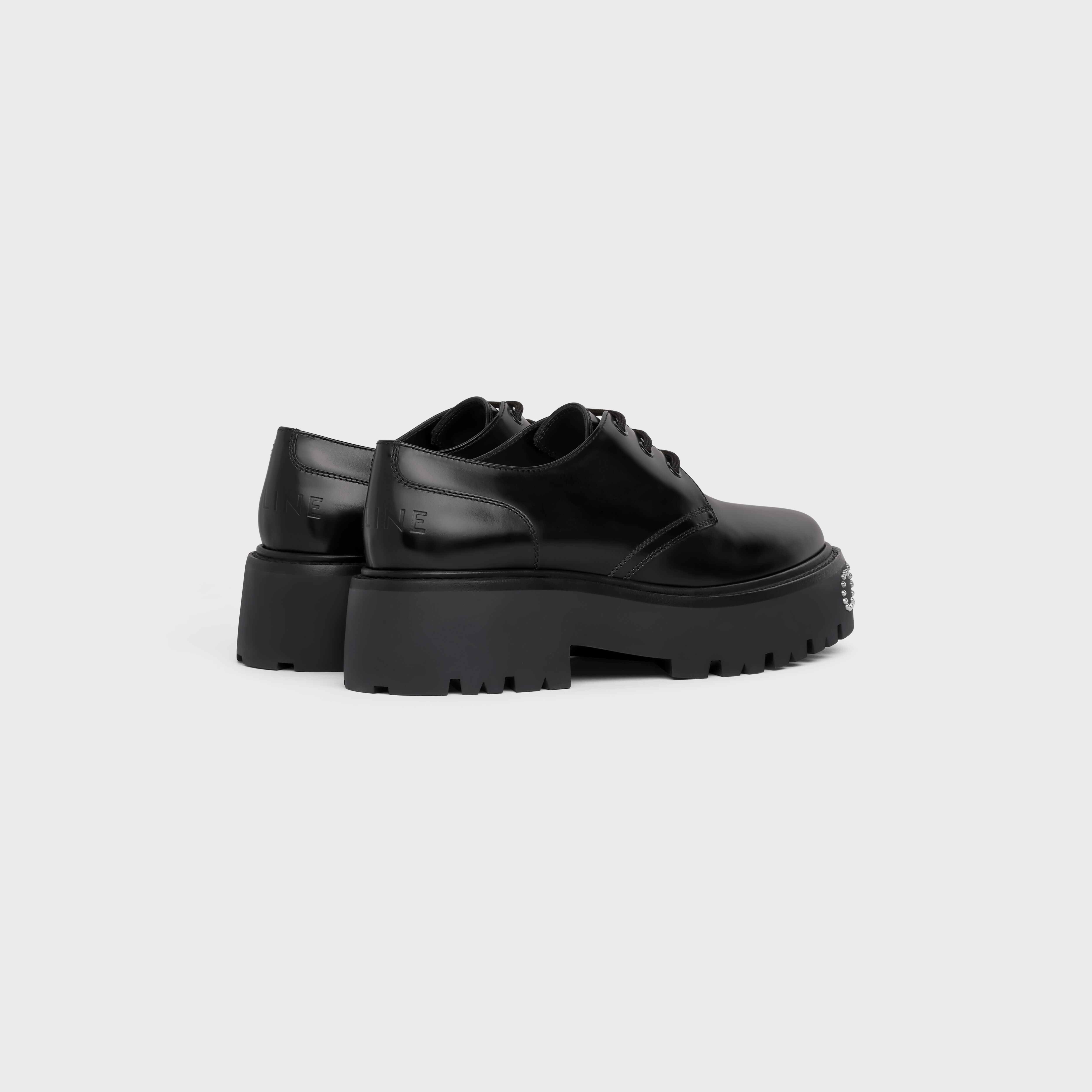 CELINE BULKY DERBY WITH STUDDED OUTSOLE in POLISHED BULL - 3