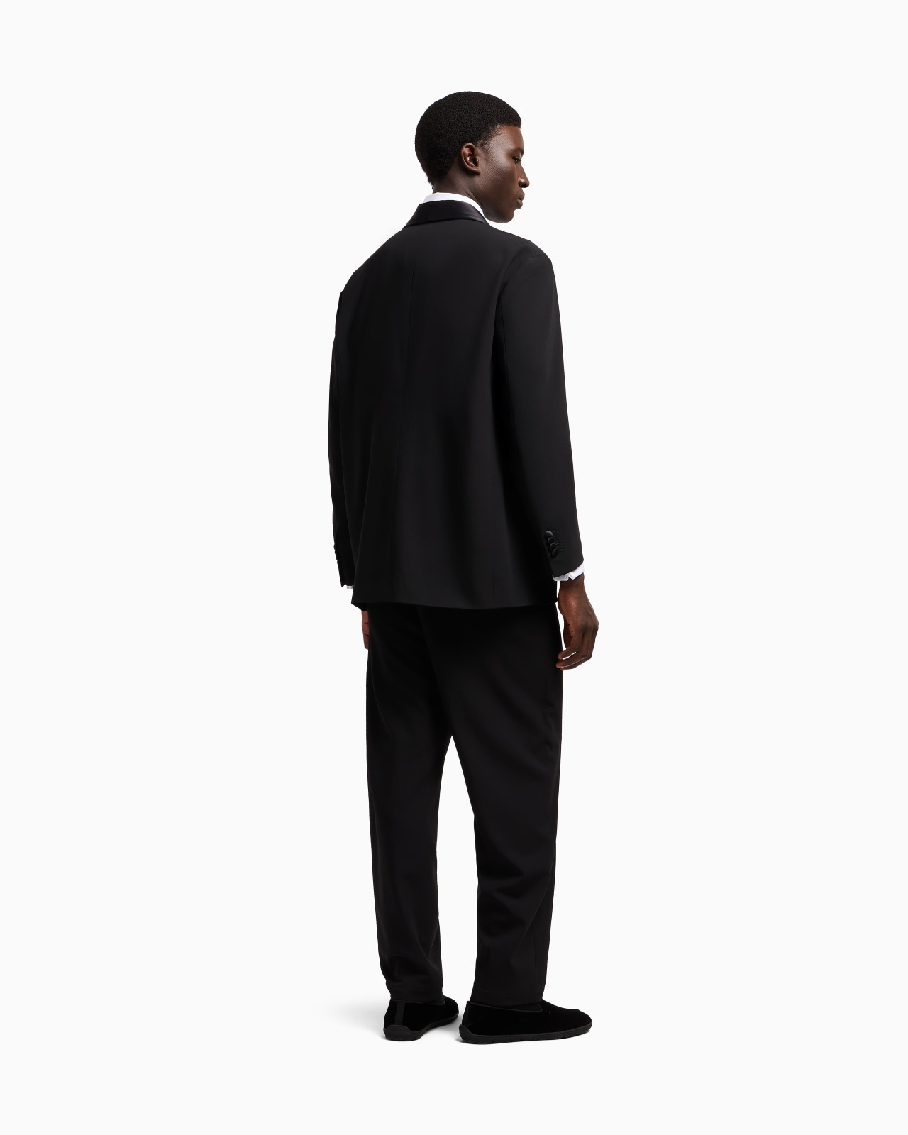 DOUBLE-BREASTED TUXEDO IN PURE VIRGIN WOOL CRÊPE - 3