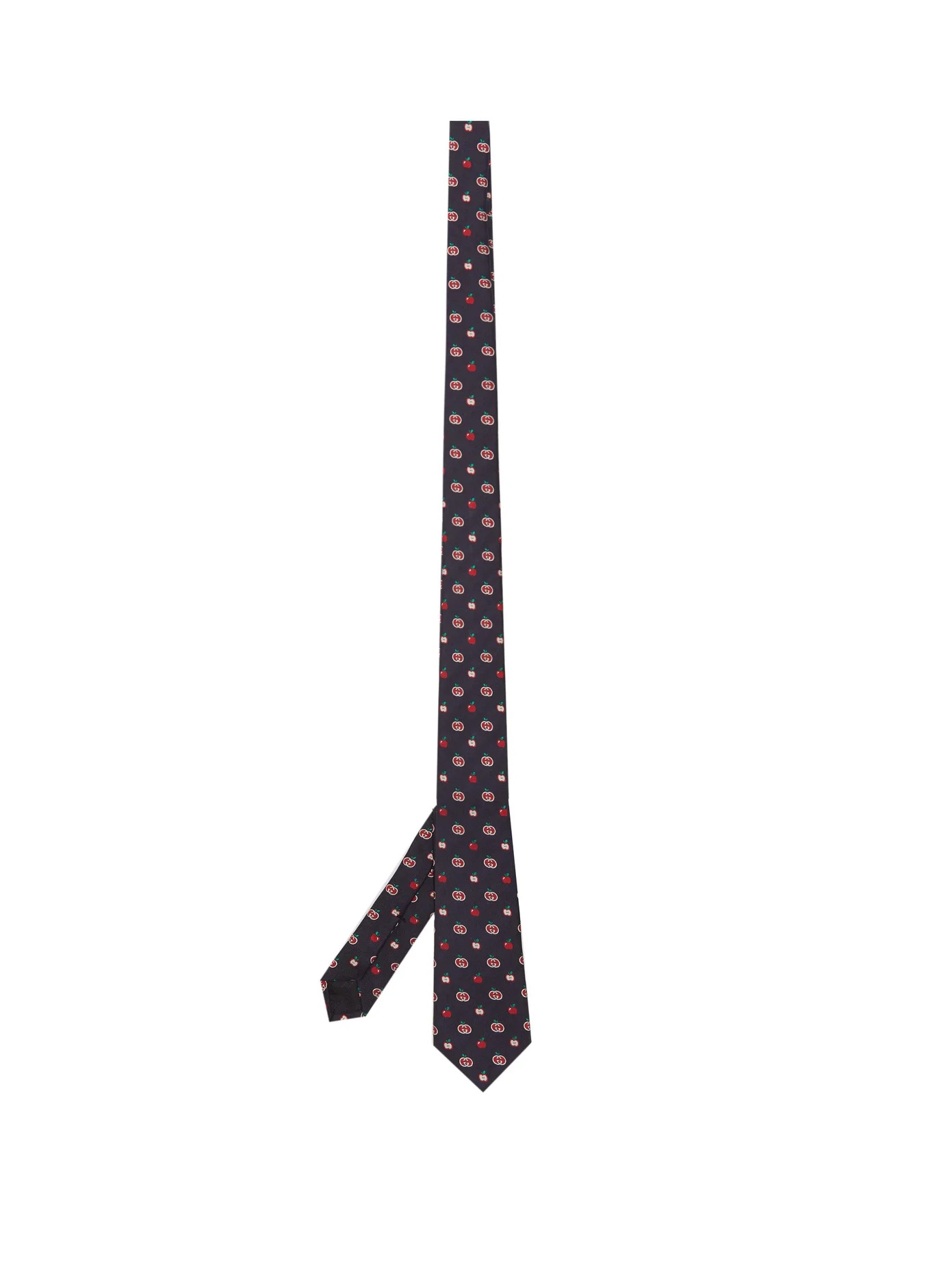 GG Apple-jacquard silk-twill tie - 1