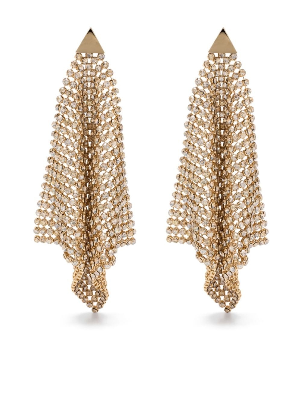 crystal-embellished drop earrings - 1