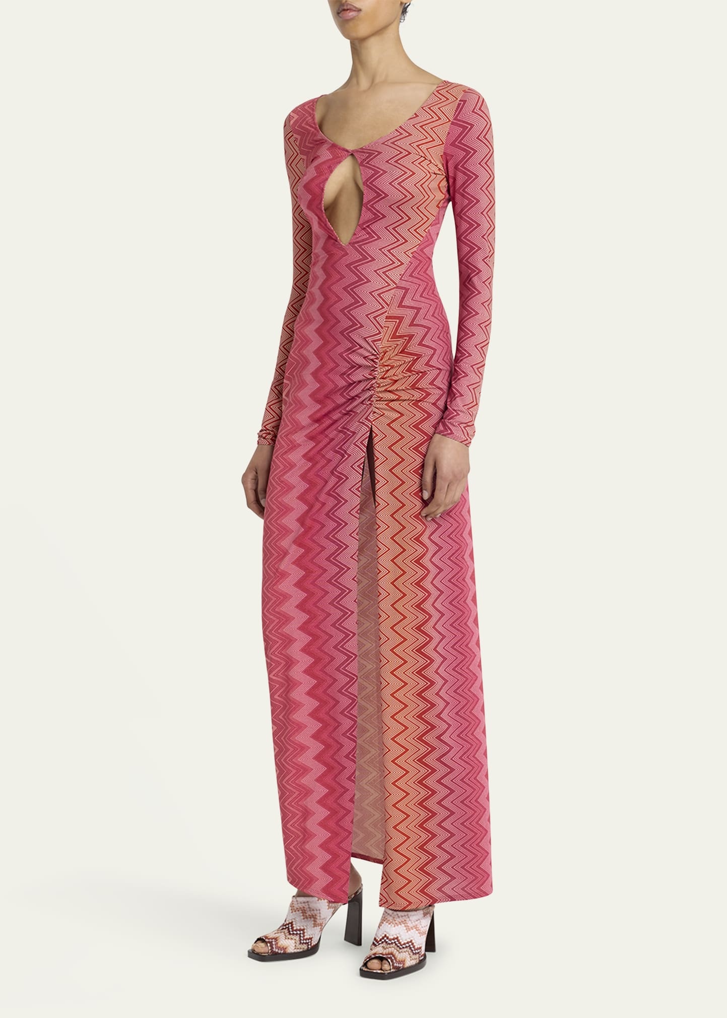 Chevron Cutout Maxi Dress Coverup - 4