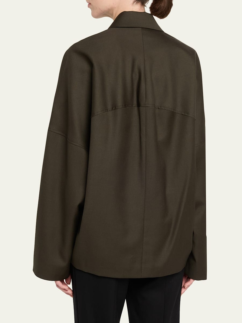 Relaxed Wool Cardigan Blazer 3