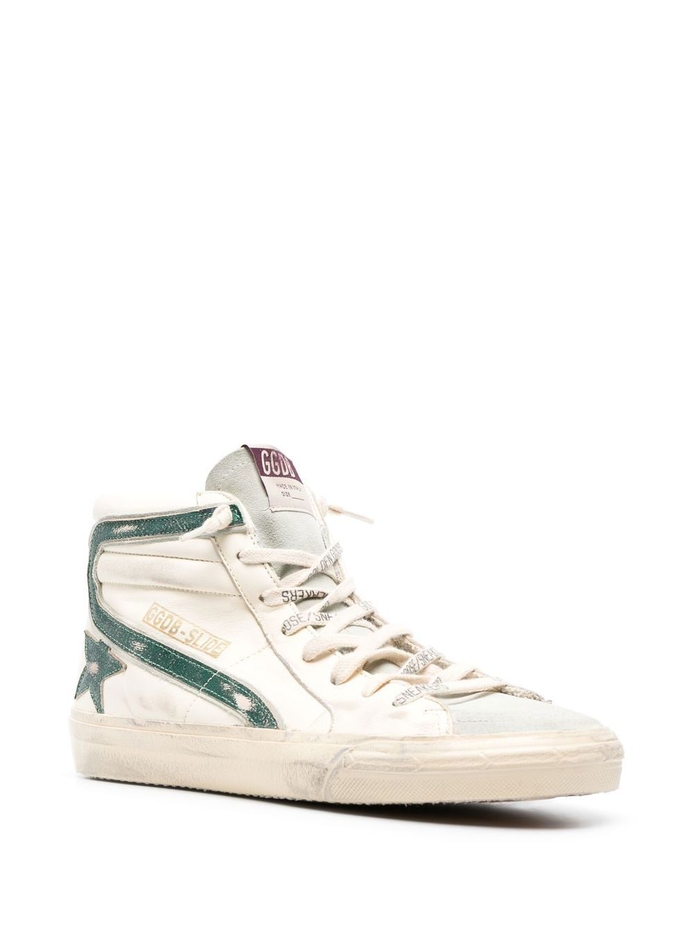 Slide distressed high-top sneakers - 2