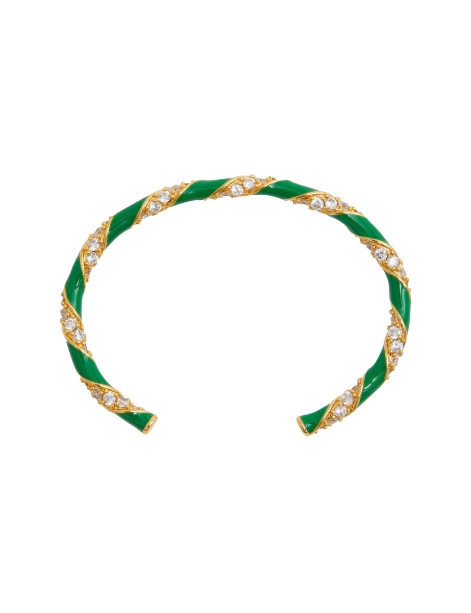 CANDY STRIPE PAVE CUFF - 1