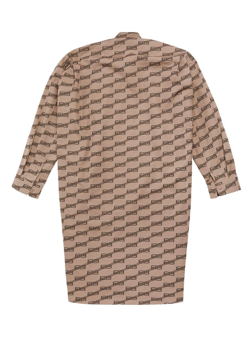 BALENCIAGA monogram-print long-sleeve shirtdress | REVERSIBLE