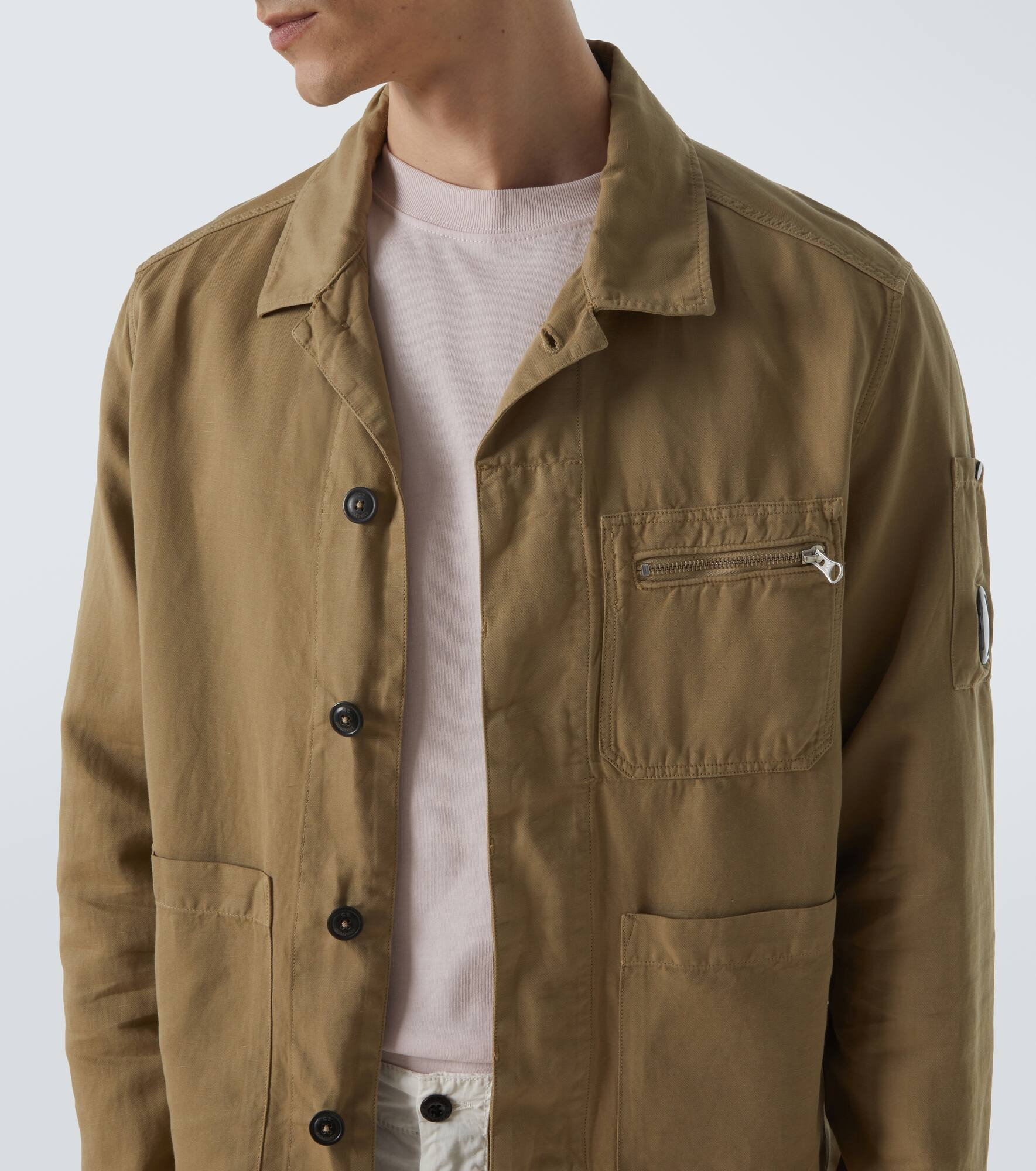 Cotton and linen overshirt - 5
