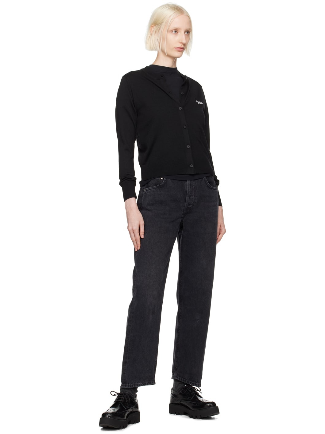 Black Speedy Fox Patch Comfort T-shirt - 4