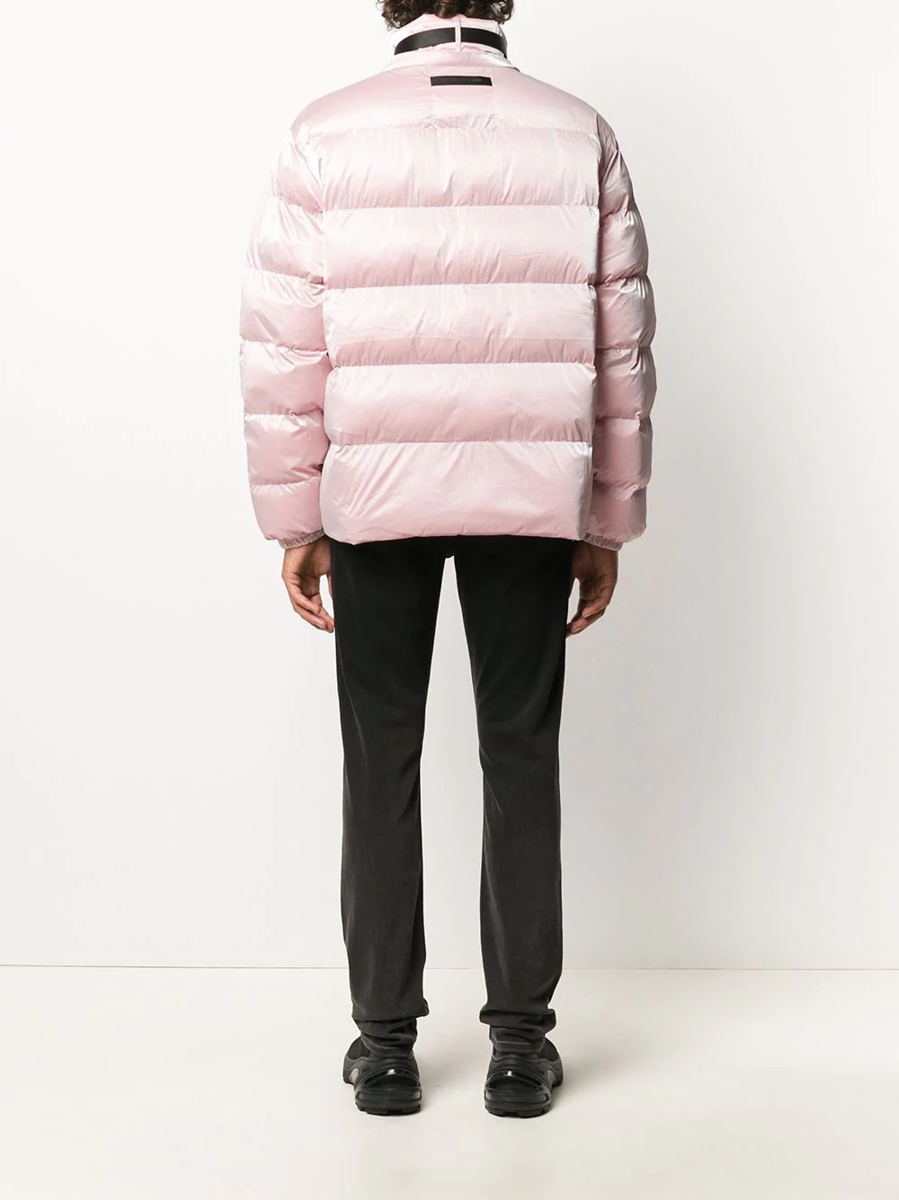 clip-neck quilted puffer jacket  - 7