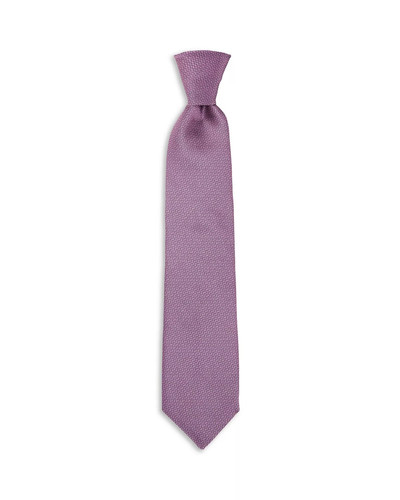 Canali Textured Solid Silk Classic Tie outlook