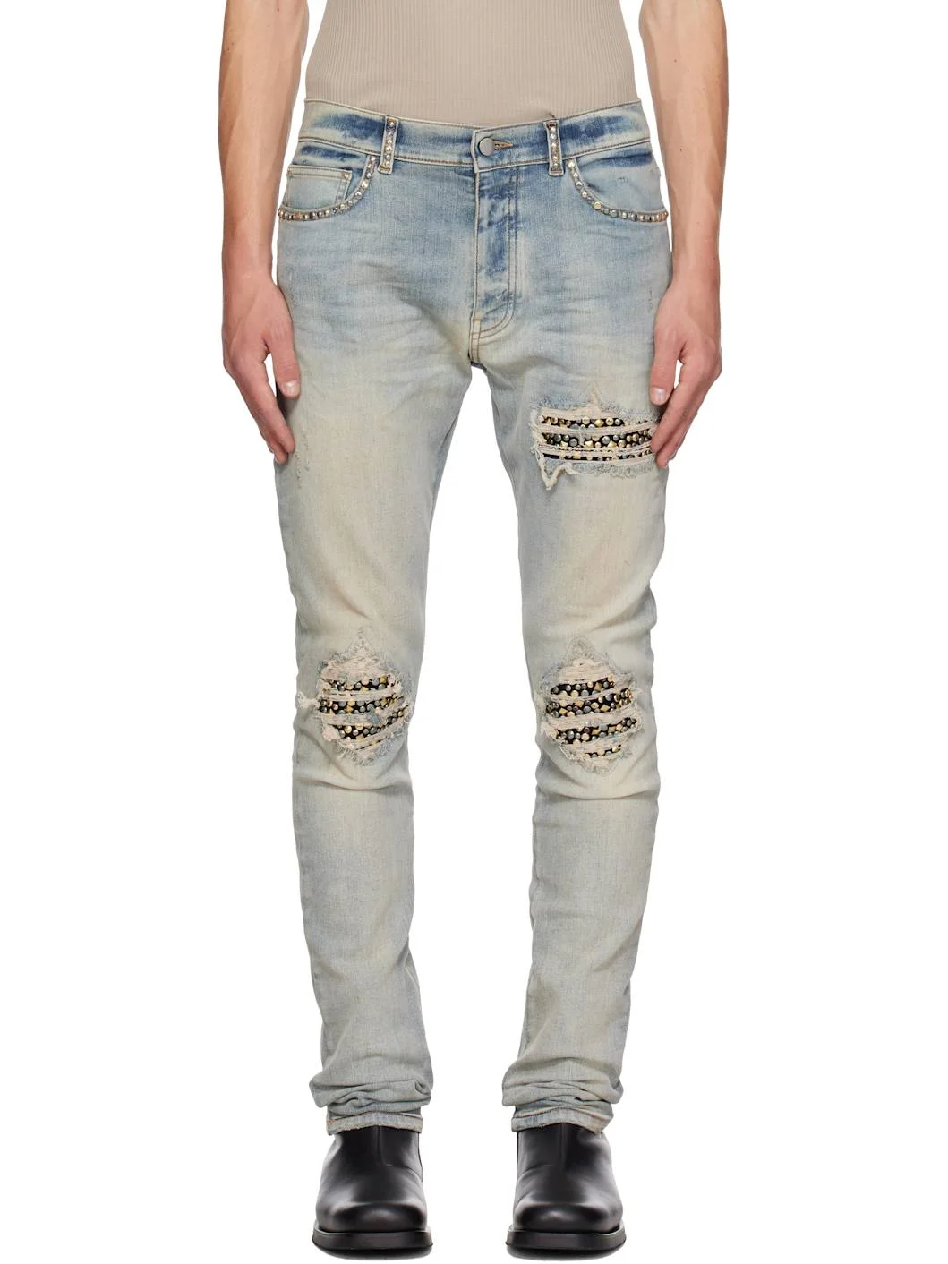 Blue Studs MX1 Jeans - 1
