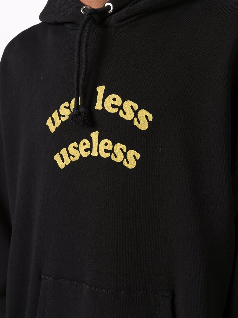 slogan-print cotton hoodie - 5