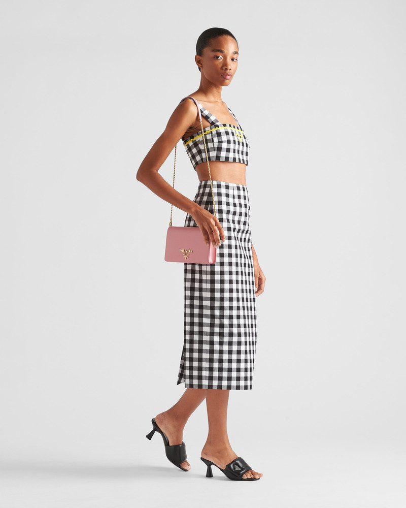 Prada Mini Saffiano Leather Chain Shoulder Bag outlook