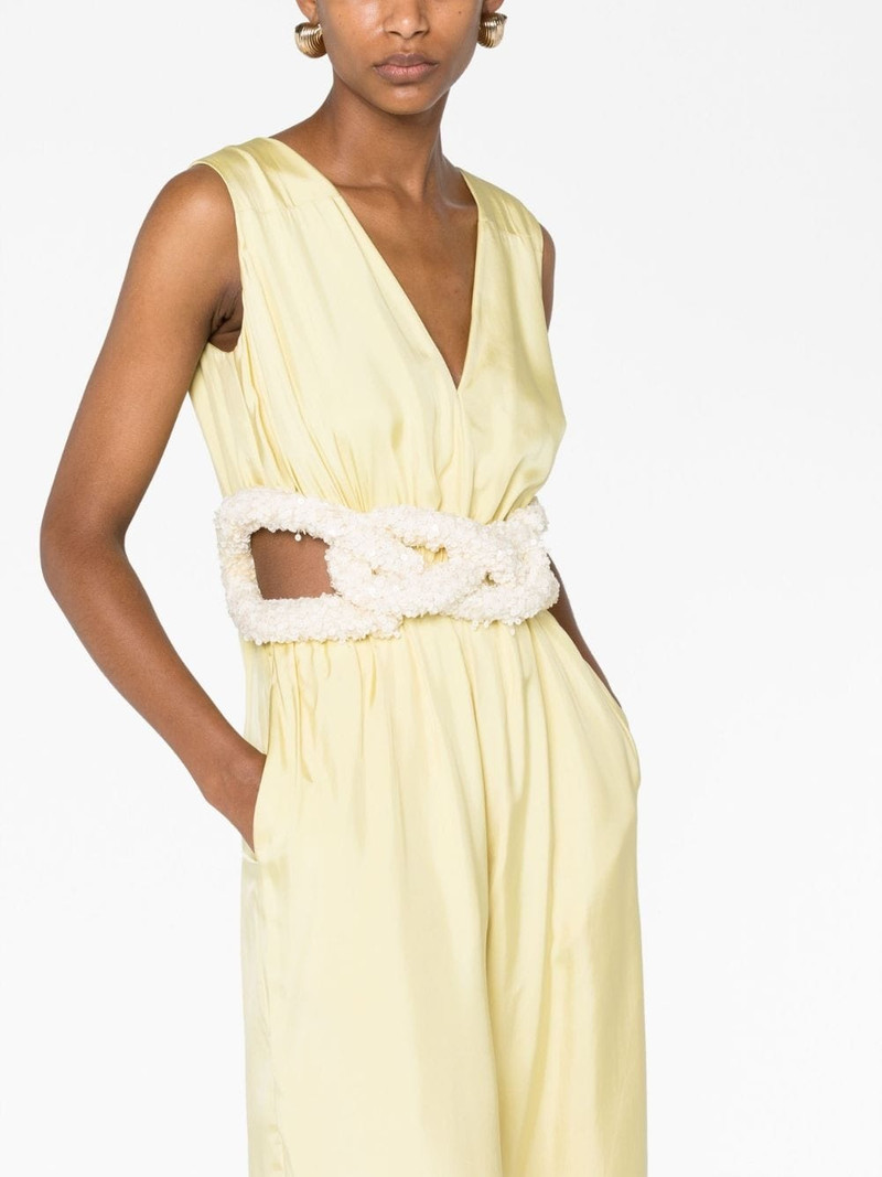 cut-out belted satin jumpsuit 5
