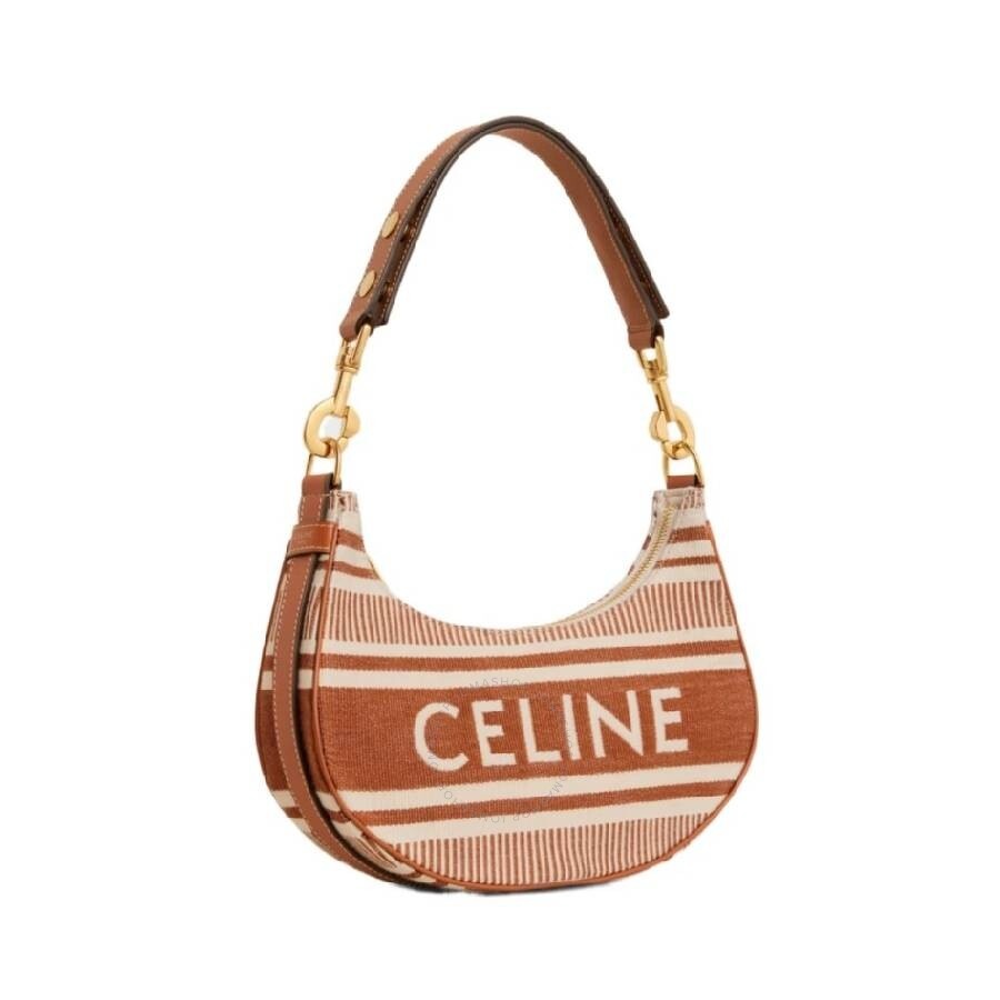 Celine Ava Strap Bag In Striped Textile - 2