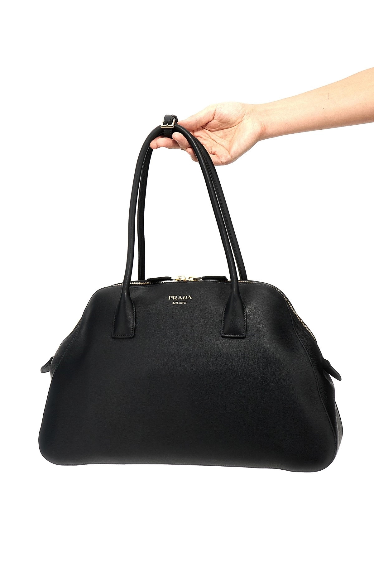 Medium leather shopping bag - 2