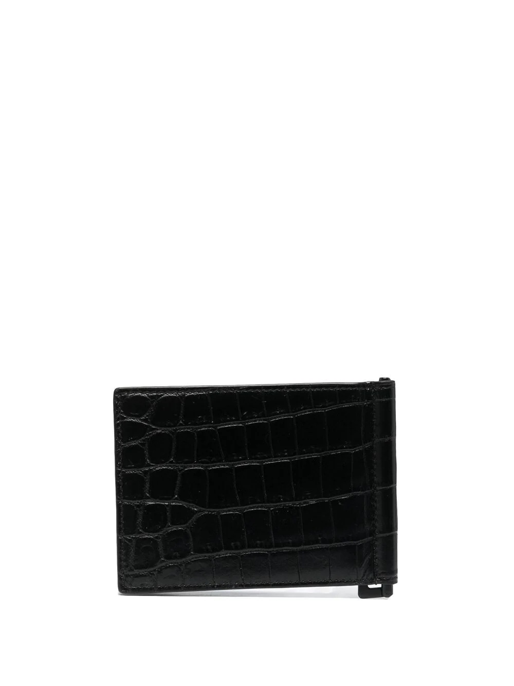 croc-effect leather cardholder - 2