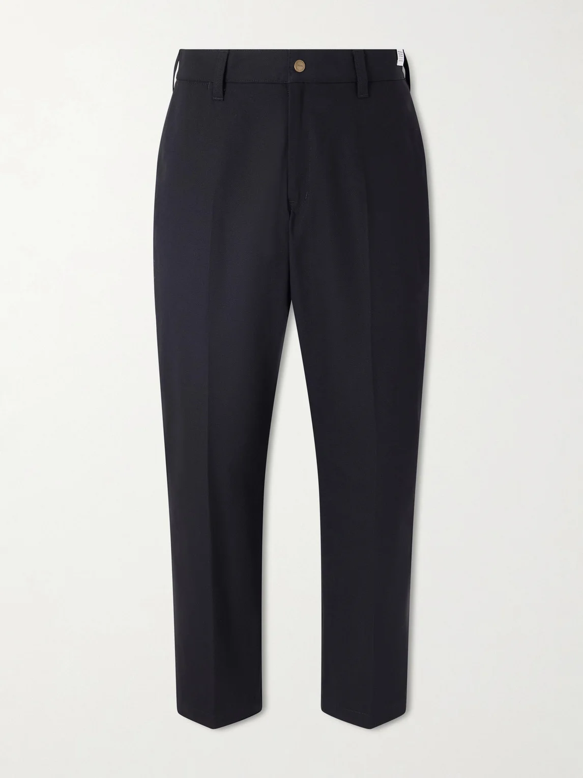 Wide-Leg Twill Trousers - 1
