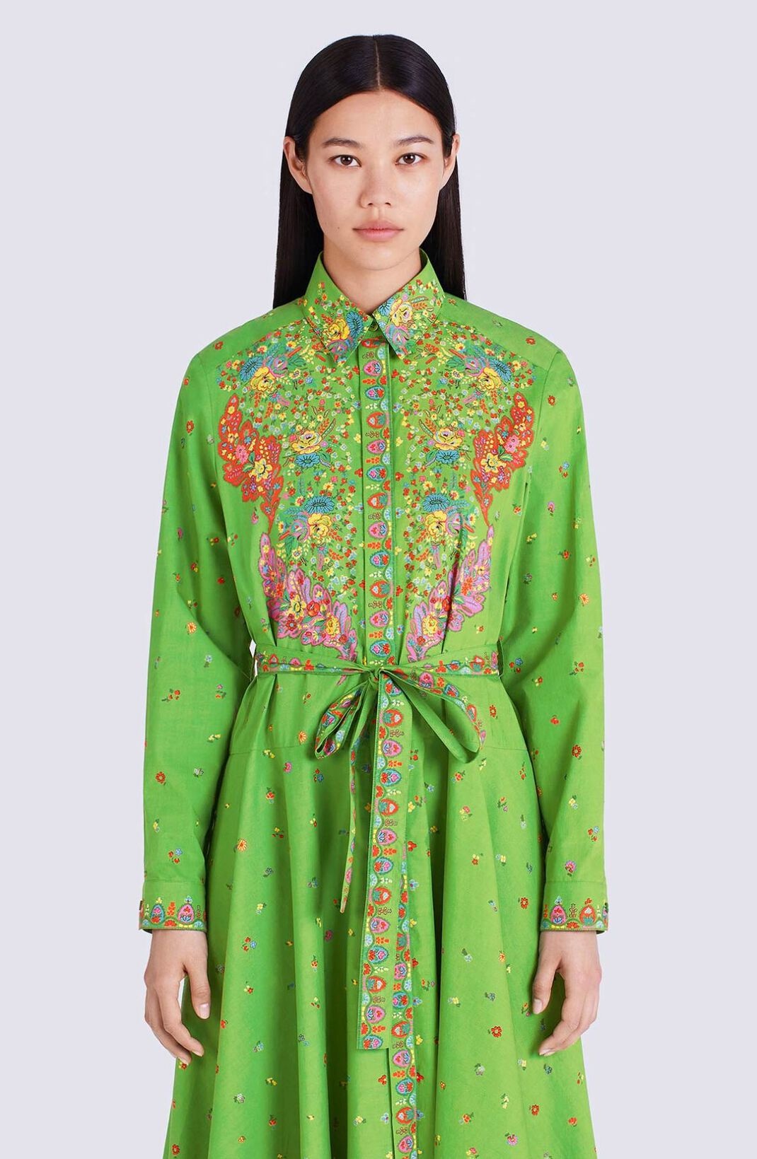 'Paisley Flower' shirt dress - 4